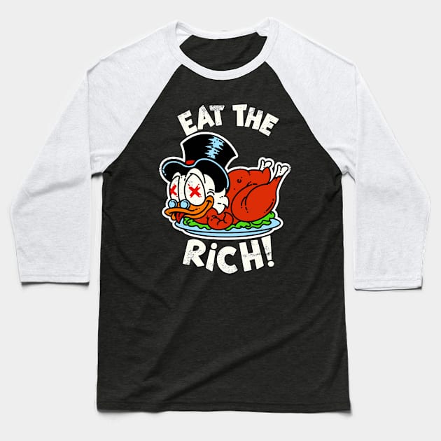 EAT THE RICH! Baseball T-Shirt by blairjcampbell